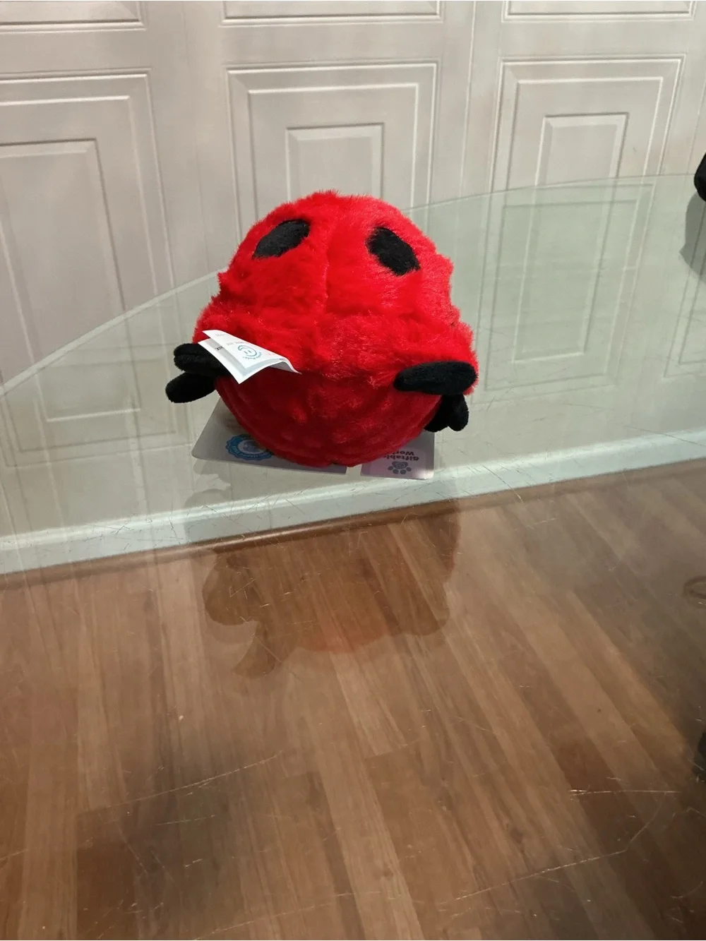 Brand New Giftable Ladybug Ball Body Dog Toy with Squeaker 7” ,